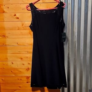 Lauren Ralph Lauren Black Dress Size 8 NWT